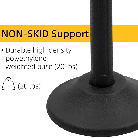 Set of 2 Stanchions with 6.6 FT Retractable Belts, Black Stanchion Post for Crow - Picture 2 of 8